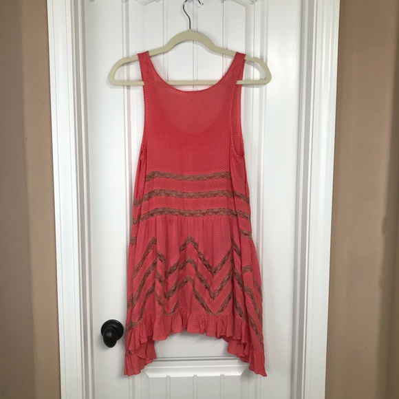 FP Voile & Lace Trapeze Slip peach colored. - Picture 5 of 5